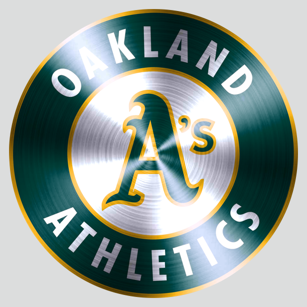 Oakland Athletics Stainless steel logo iron on paper